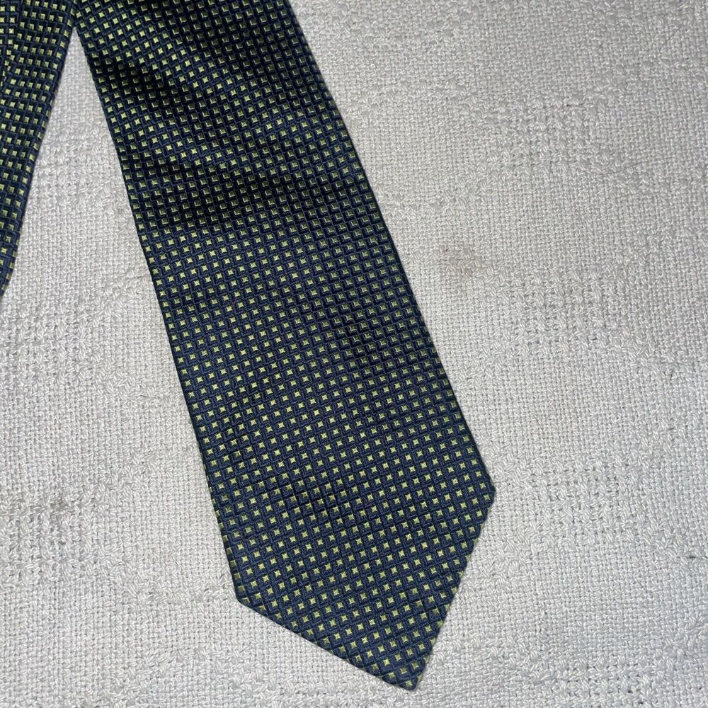 Brooks Brothers Makers Dress Tie Mens Size 57” 3.5” Blue Green Business Formal